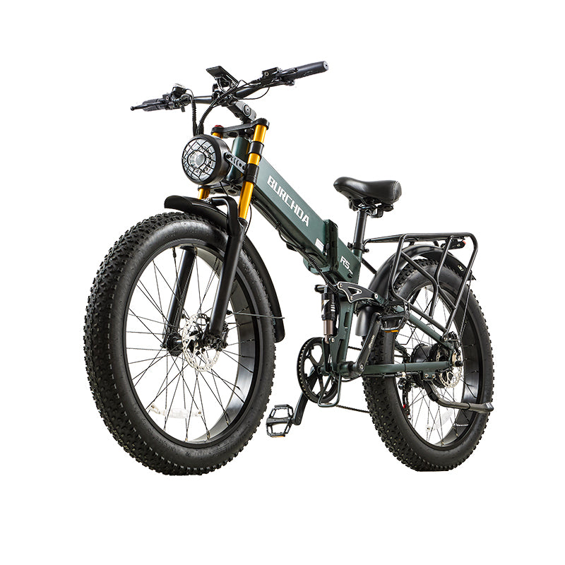 BURCHDA-R5pro-26 inch soft tail snow electric bike 4.0 tire