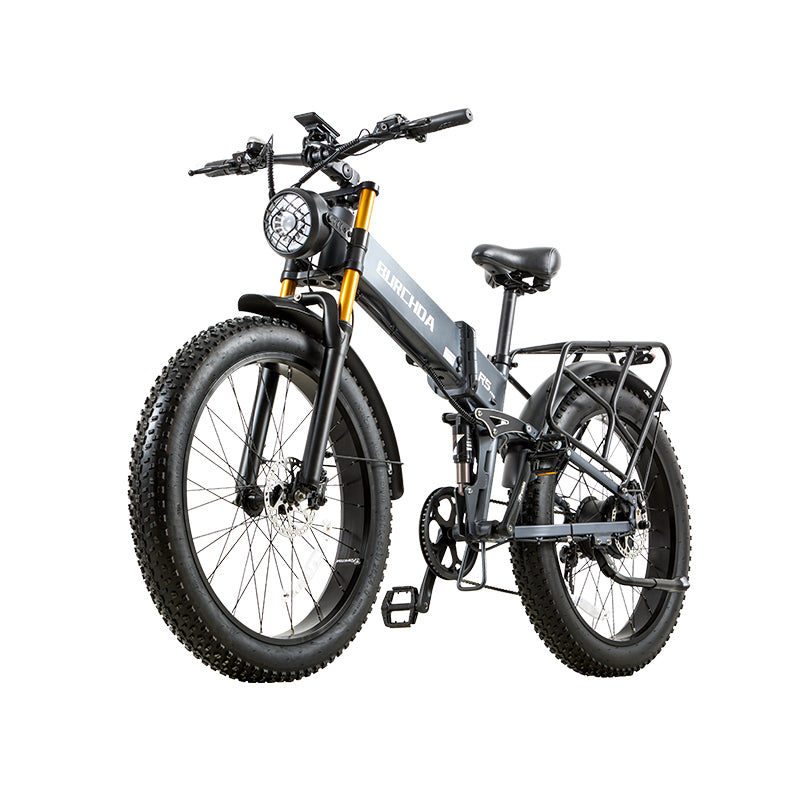 BURCHDA-R5pro-26 inch soft tail snow electric bike 4.0 tire
