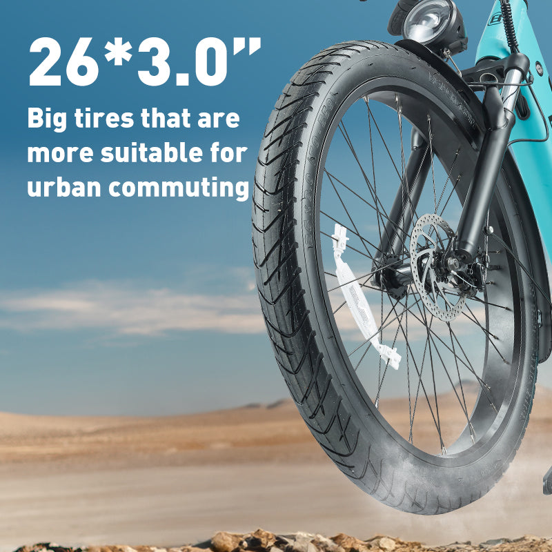 BURCHDA-AZ26-26 inch snow e-bike 3.0 tires