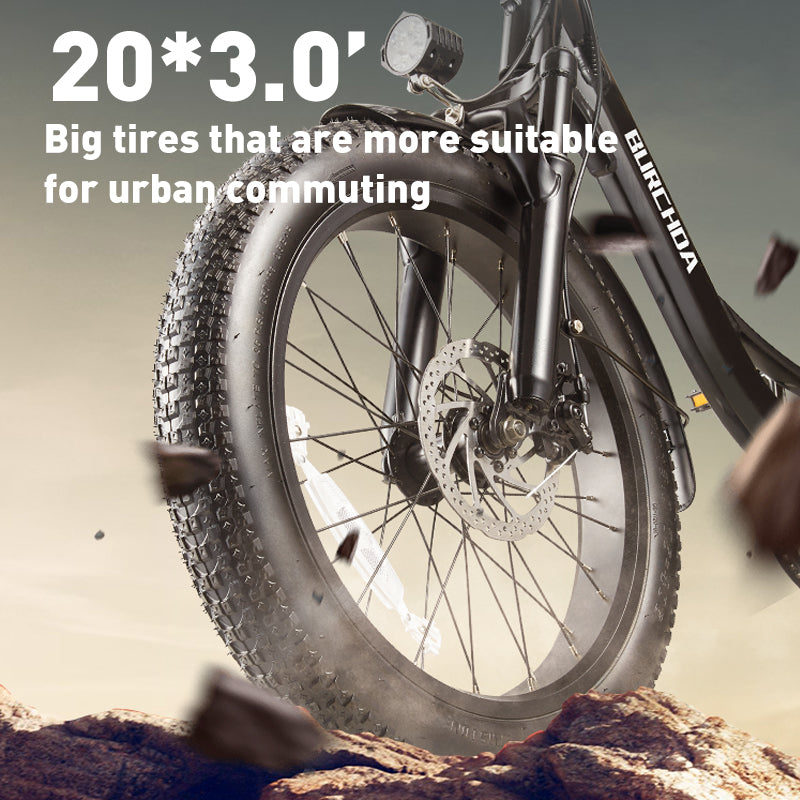 BURCHDA U2-20 Inch Snow E-bike 3.0 Tires